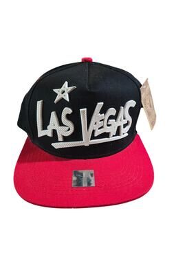 NWT Ace Cap Trading Inc. snapback hat 3D "Las Vegas" lettering and a star.